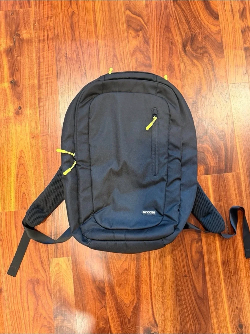 Incase Black Backpack with Neon Yellow Accents